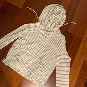 striped drug rug / baja hoodie. worn once or twice